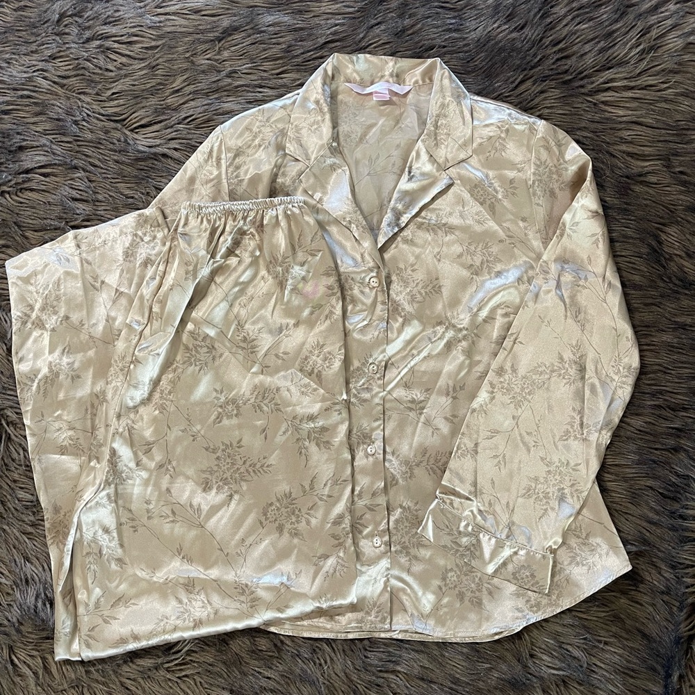 Victoria's Secret Gold Satin Fabric